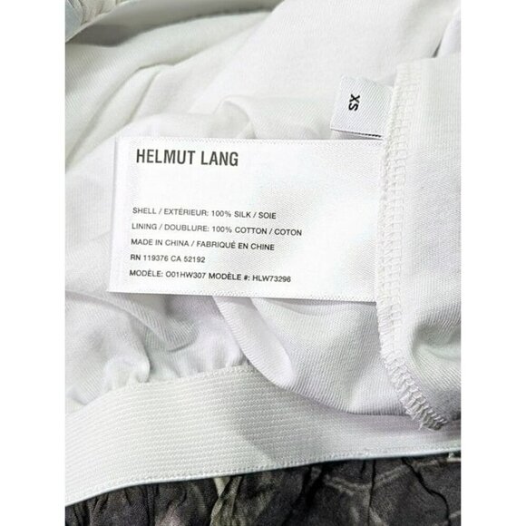 Helmut Lang Women's Silk Bubble Skirt Silver Car Print Size XS (MSRP $395) - Picture 7 of 7